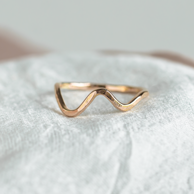 Gold mountain minimalist ring ALPINE