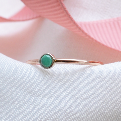 Emerald stackable fine ring CARAGH