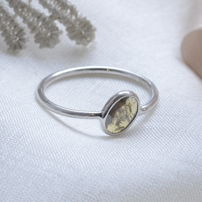 Zlatý prsten s bezel salt and pepper diamantem RIONA