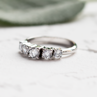Five stone diamond engagement ring NICOLAS