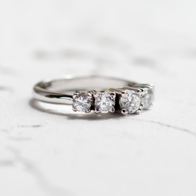 Five stone diamond engagement ring NICOLAS