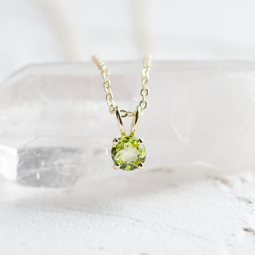 Zlatý náhrdelník s olivínem LAOISE