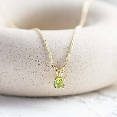 Gold peridot pendant LAOISE