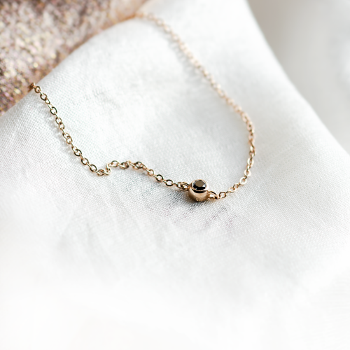 Zlatý náramek s černým diamantem BALA