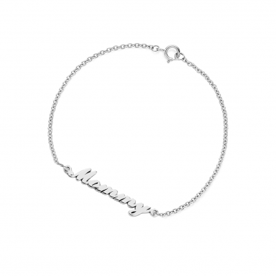 Personalised silver bracelet with name BEA