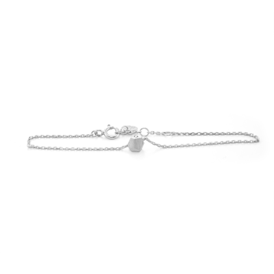 Silver bracelet with a special cube and diamond Gimle