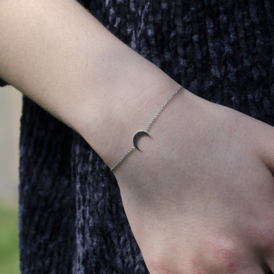 GRADI crescent shape silver bracelet