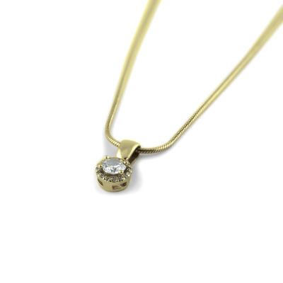 Klasický stříbrný náhrdelník s zirkony RODE