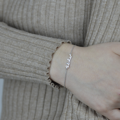 Silver bracelet with diamond TRISH