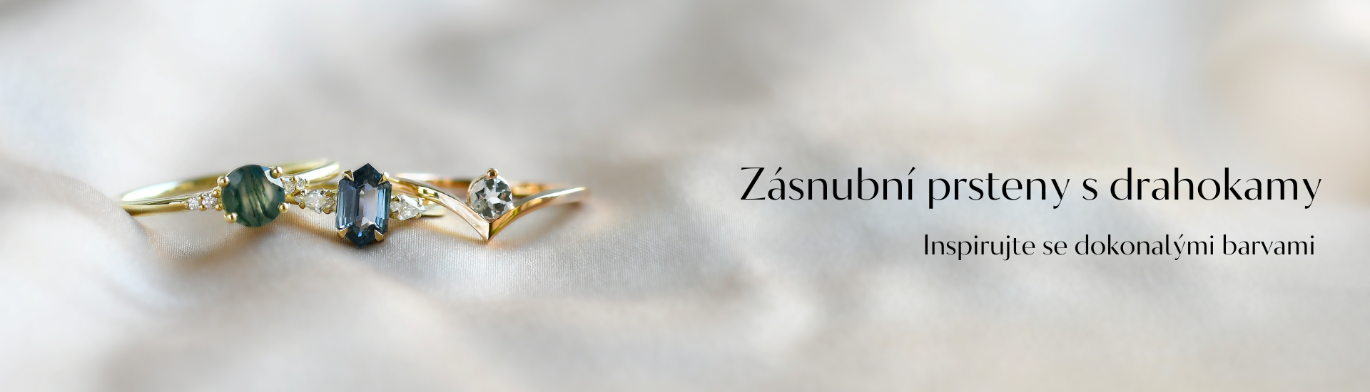 Zásnubní prsteny s drahokamy