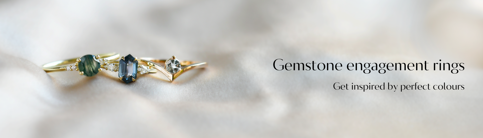 Gemstone engagement rings