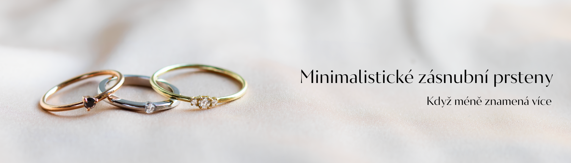 Minimalistické zásnubní prsteny