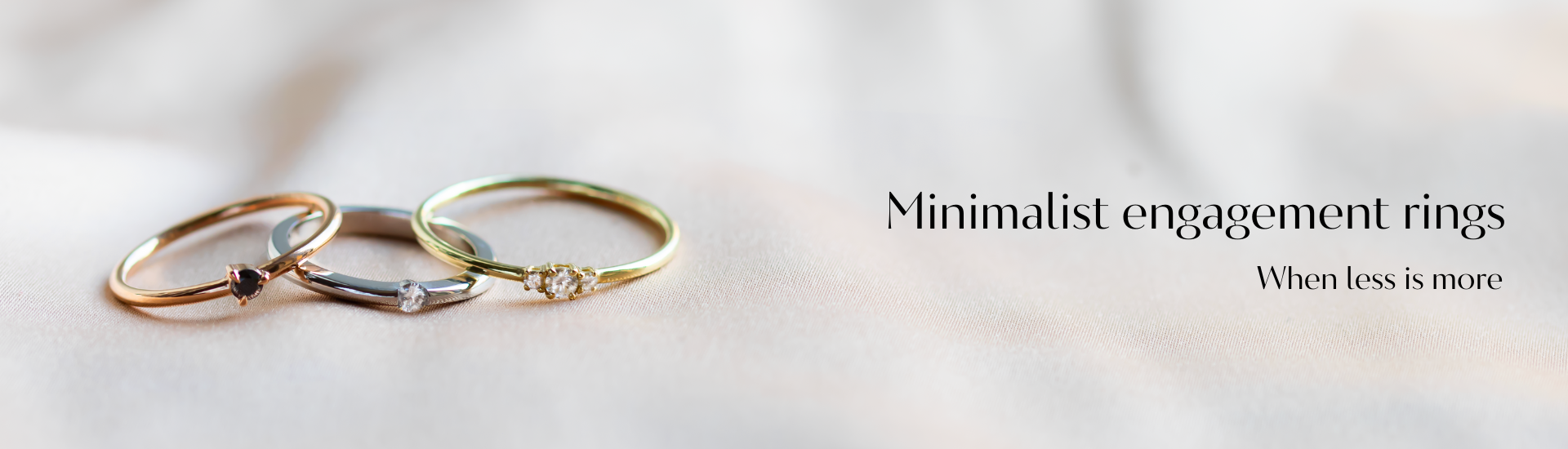 Minimalist engagement rings