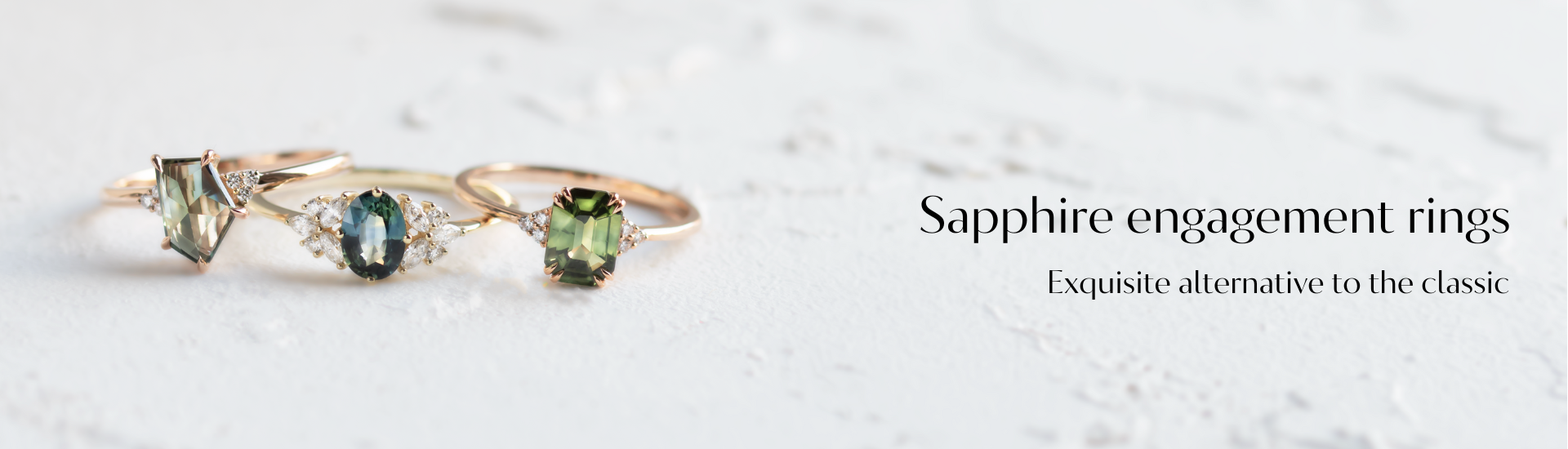 Engagement rings with sapphire