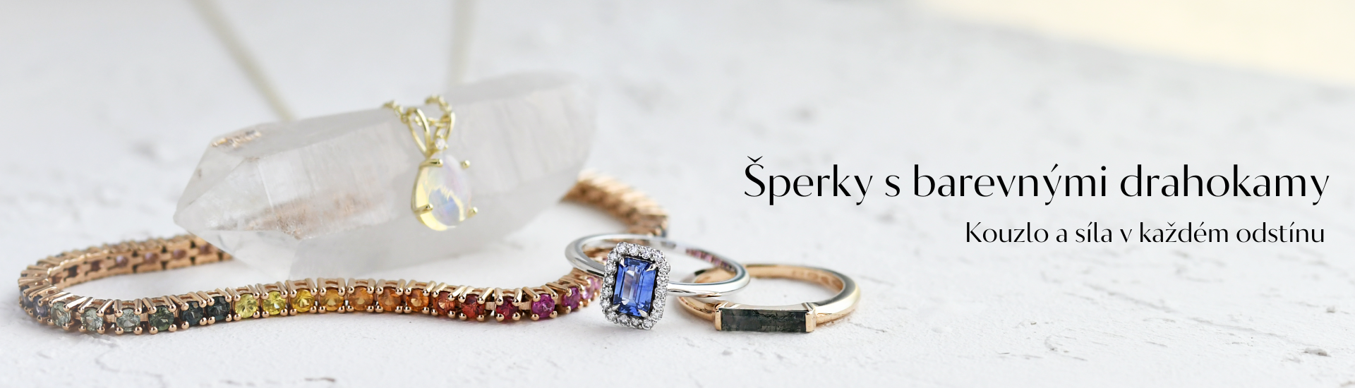 Šperky s barevnými drahokamy