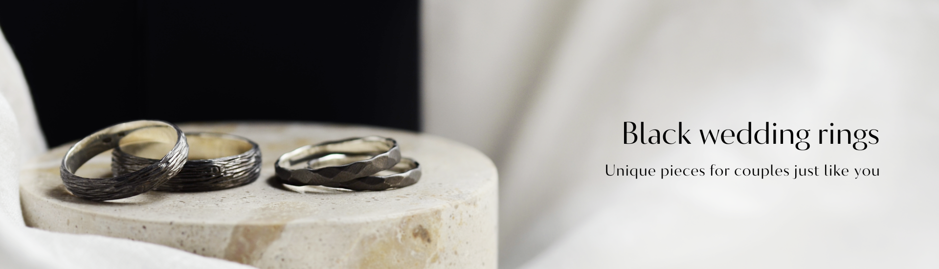 Black wedding rings