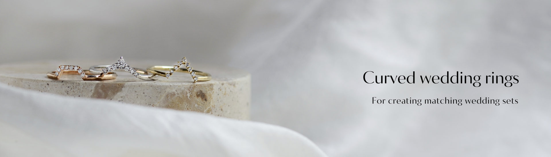 Curved wedding rings