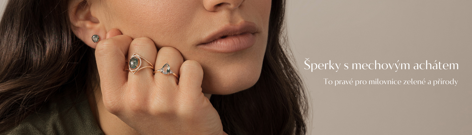 Šperky s mechovým achátem