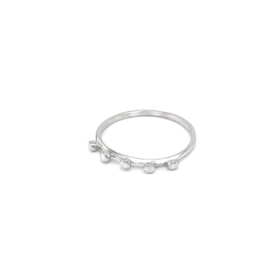 Minimalist sterling silver ring FANO