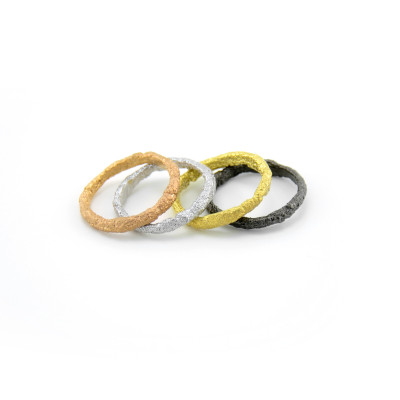 Minimalist gold wedding rings FLATEN