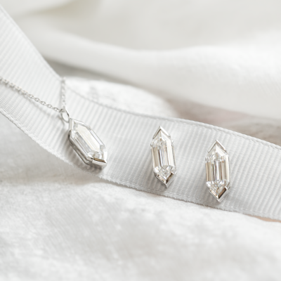 Moissanite jewellery set SERAPHINA