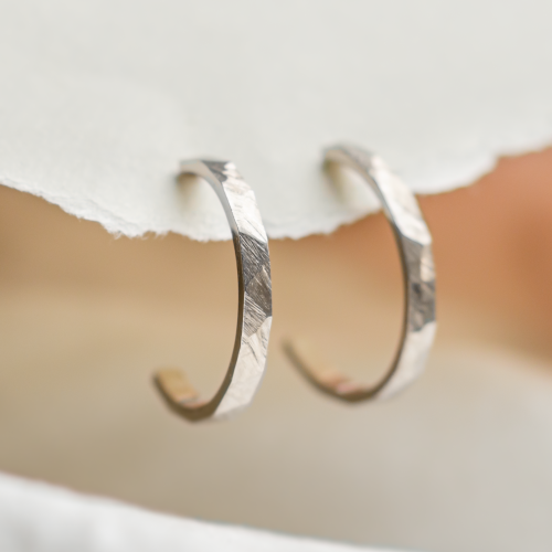 Gold circle earrings ABBY