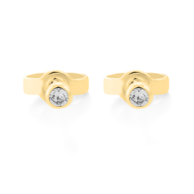 ANY Golden stud earrings with diamonds