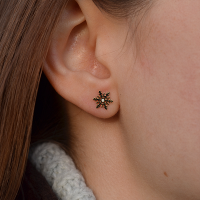 ARIANA silver earrings with a diamonds