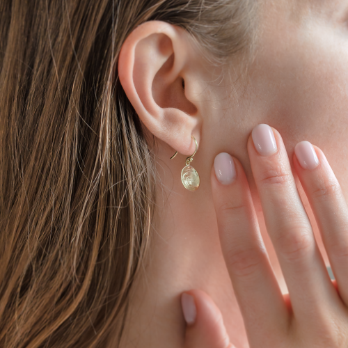 Unique gold earrings BARBARA