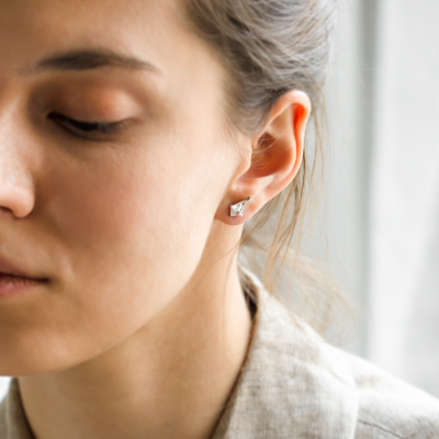 Gold kite moissanite earrings DANE