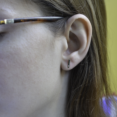 DINA gold diamond stud earrings
