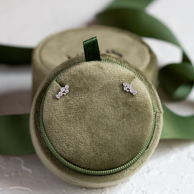 Diamond cluster earrings ELIN