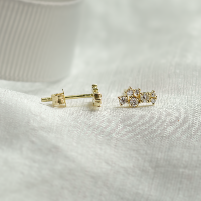 Diamond cluster earrings ELIN