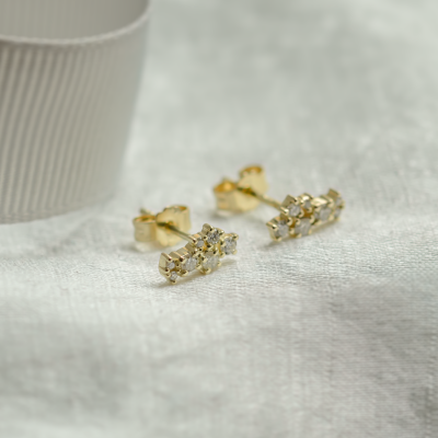 Diamond cluster earrings ELIN