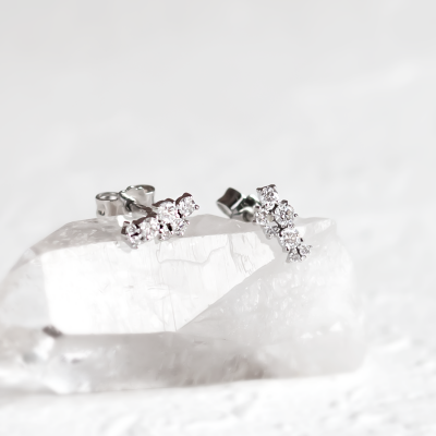 Diamond cluster earrings ELIN