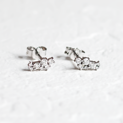 Diamond cluster earrings ELIN
