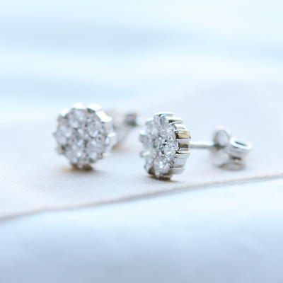 GRACI classic gold diamond earrings