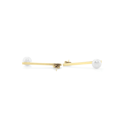 Gold earrings with pearls - Hakkola 