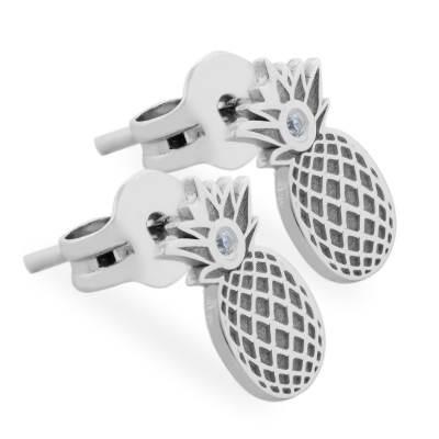 KATO fruity shape authentic silver diamond earrings