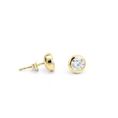 Zlaté minimalistické náušnice se diamanty KLOFTA