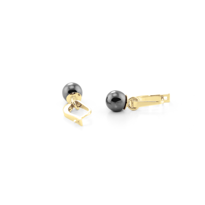 Gold or Silver earrings with hematite LAVRIK