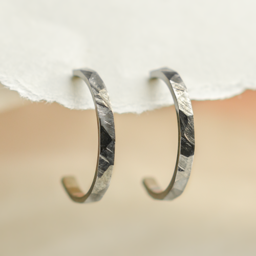 Black hoop earrings LIV 