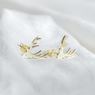 LOIS Gold earrings with a diamond