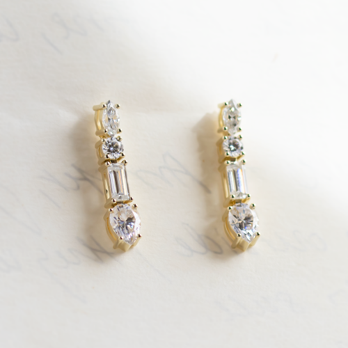 Dangle moissanite earrings MARINA