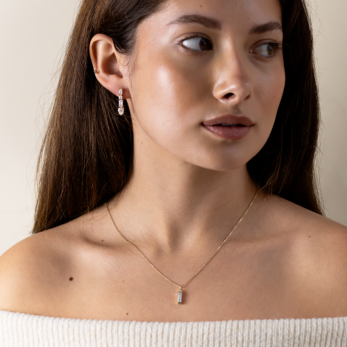 Visací náušnice s certifikovanými moissanity MARINA