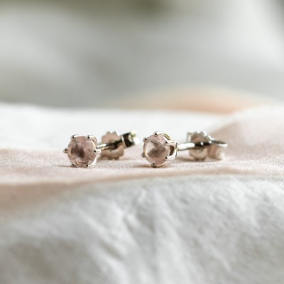 Gold earrings with morganite MAY