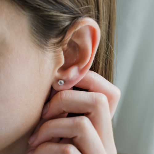 Gold earrings with morganite MAY