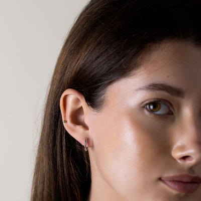 Zlaté náušnice kruhy MILEY