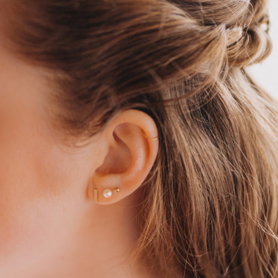 Minimalistic gold earrings MINI