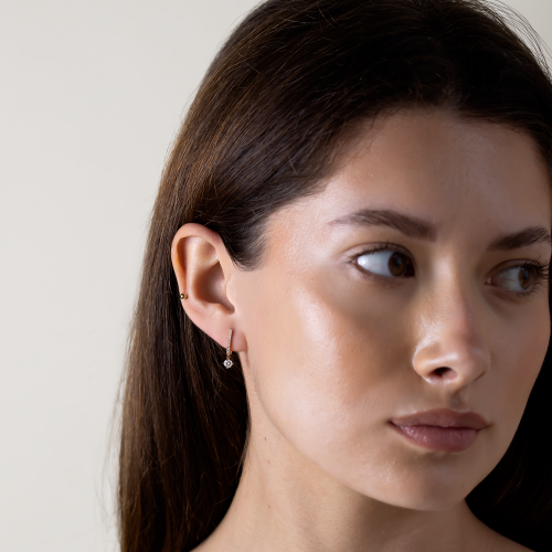 Hoop lab grown diamond earrings SPARIA